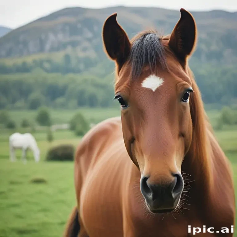 horse in background