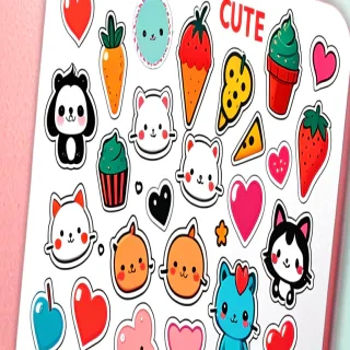cute stickers transparent