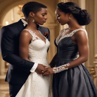black couple holding hands