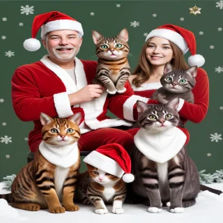 merry christmas cats images