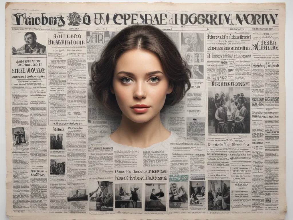 newspaper collage png