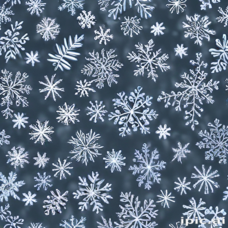 Snowflake Pattern Lightning Intricate Patterns of Snowflakes Falling Gently on a Dark Background