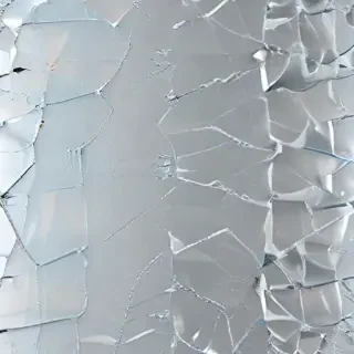 cracked glass transparent