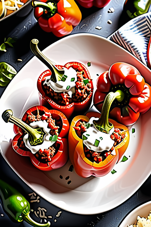 what to serve with stuffed red peppers