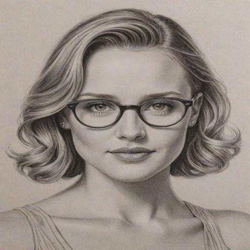 Magnificent Shantel VanSanten, pencil sketch, portrait of Superb woman 1934s in glasses, hair style beatnik, outline, clear lines, fine lines, 8k