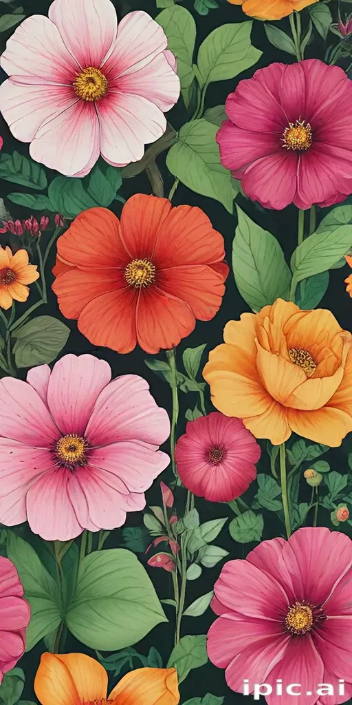 flower color drawings