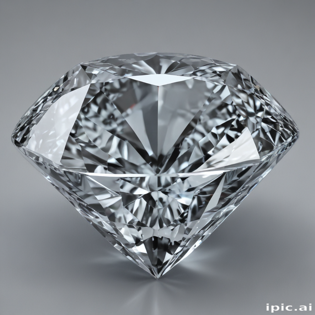 A Stunning Close-Up View of a Brilliantly Cut Diamond Sparkling Elegantly.