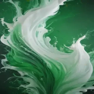 green and white background
