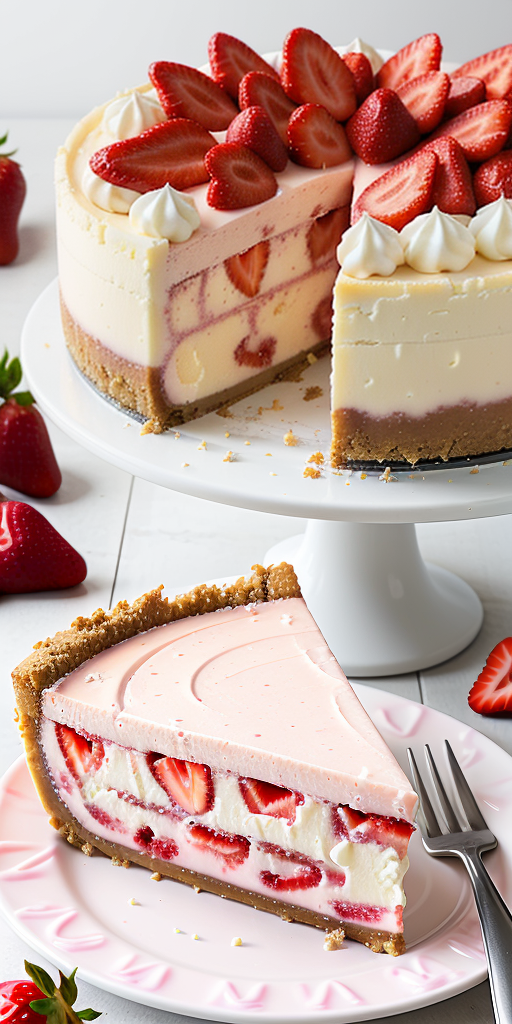 strawberry cheesecake with white chocolate