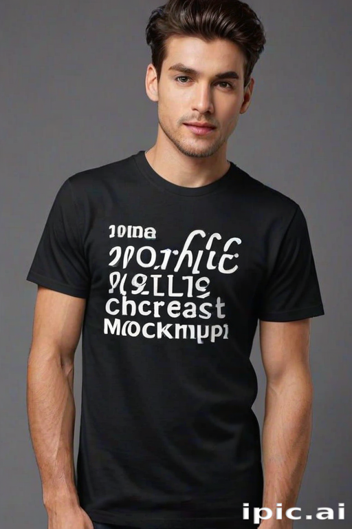 black tee shirt mockup