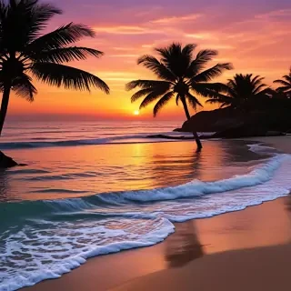 sunset wallpaper beach