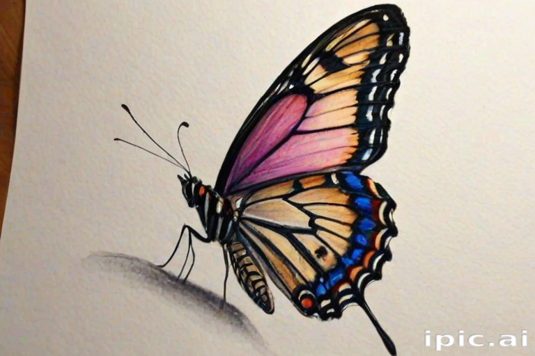 drawing pic of butterfly