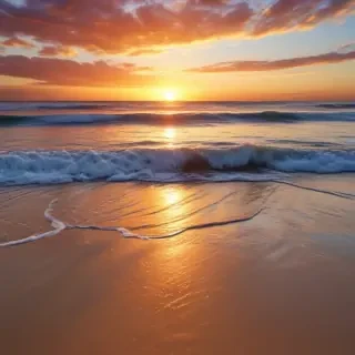 sunset on the beach backgrounds
