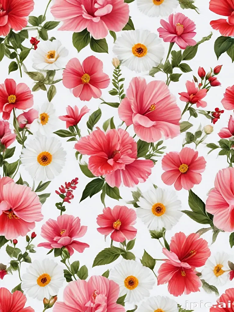 flowers with white background