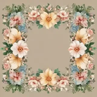 free flower border clipart