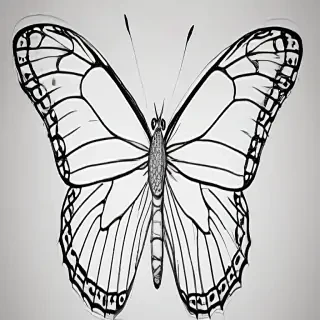 butterfly drawing outline
