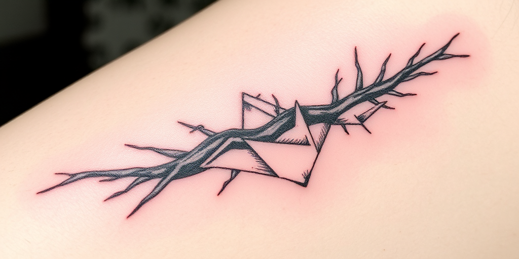 Sketch-style tattoo called "Artist's Reverie" resembling a rough pencil drawing with visible sketch lines and shading, creating a unique unfinished appearance