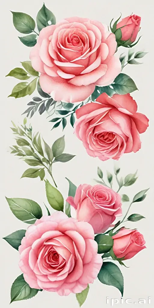 watercolor roses png