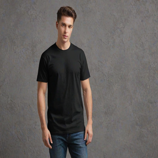 black tee mockup