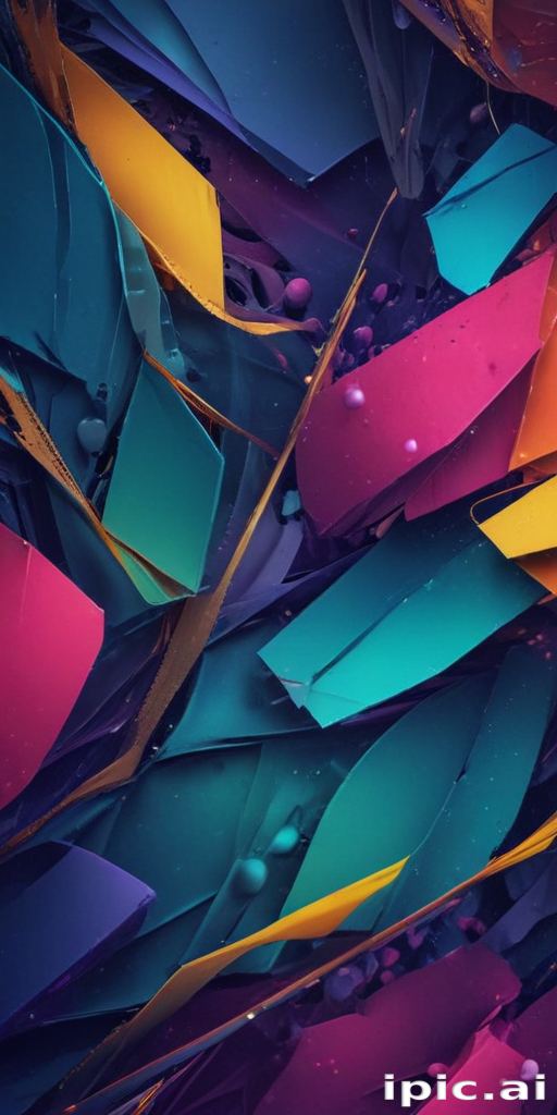Vibrant Abstract Composition Featuring Bold Colors and Dynamic ...