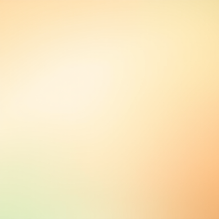 Create a smooth gradient background blending soft colors from light green to pale orange, captured with a DSLR camera at f/4 aperture, ISO 100, 50mm lens, in a shallow depth of field style for enhanced softness and color vibrancy.