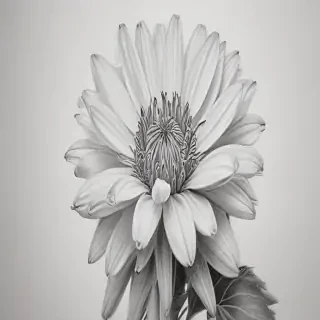 flower pencil drawing
