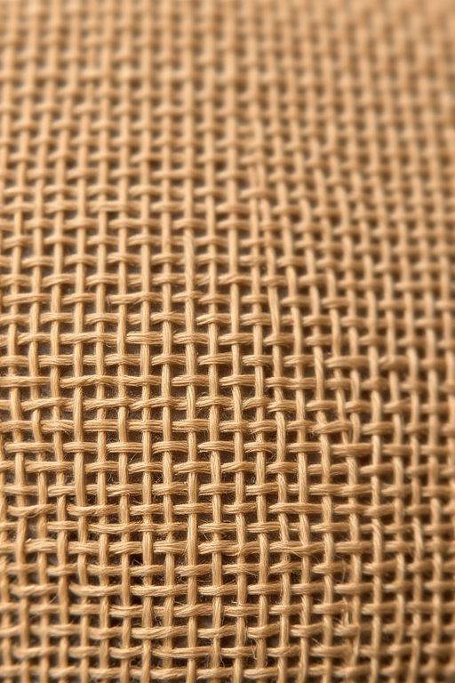 Create a high-resolution texture image of a woven fabric with a subtle brown color, taken with a Canon EOS 5D Mark IV, 50mm lens, aperture f/4, ISO 100, in natural lighting, with a focus on fine details and a shallow depth of field to enhance texture quality.