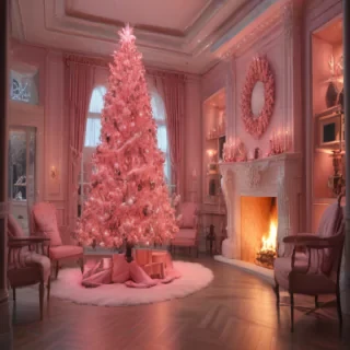pink christmas aesthetic
