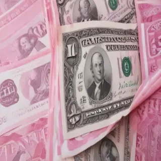 pink money background