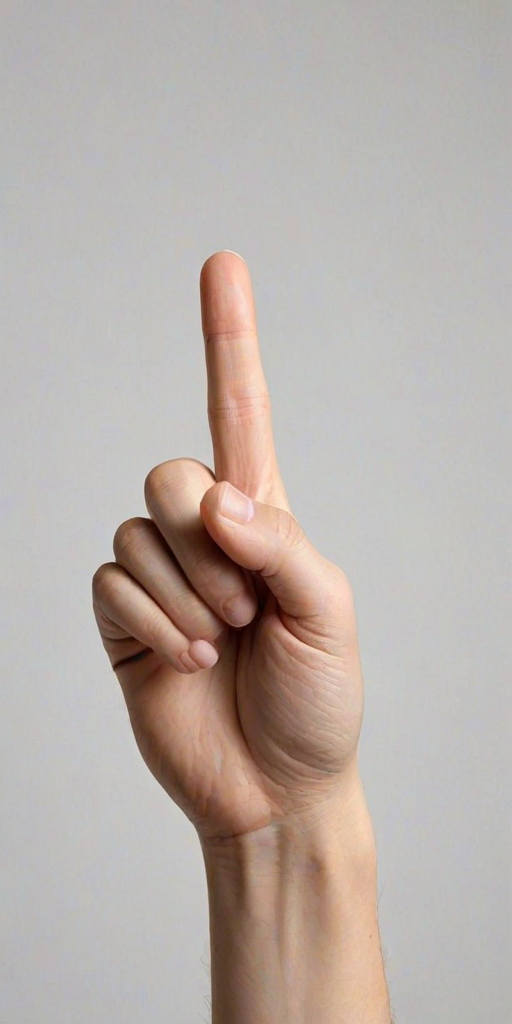 middle finger transparent