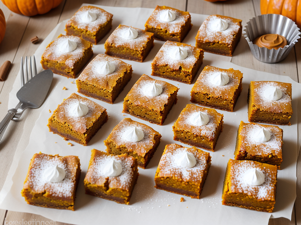 pumpkin bars made with cake mix