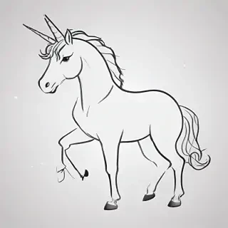 unicorn outline