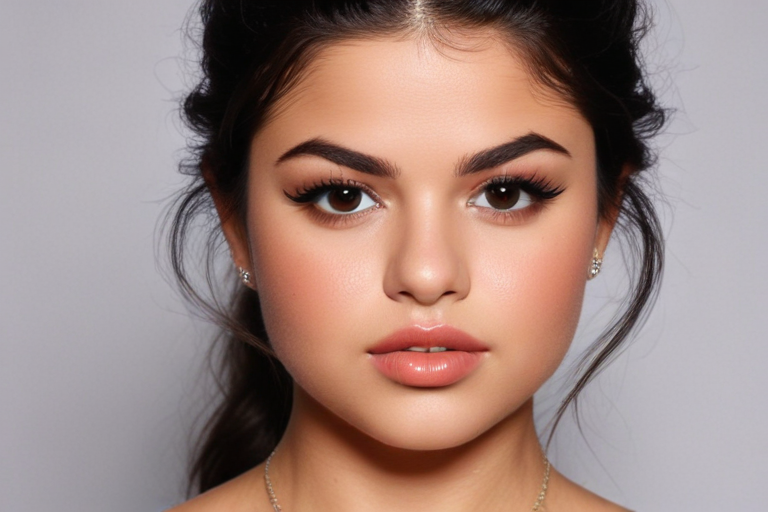 selena gomez face