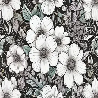 flower line work