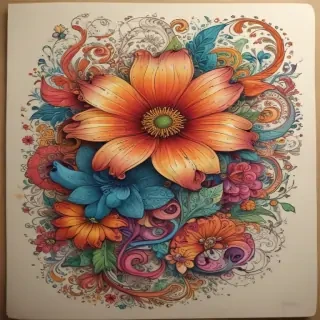 flower doodle art