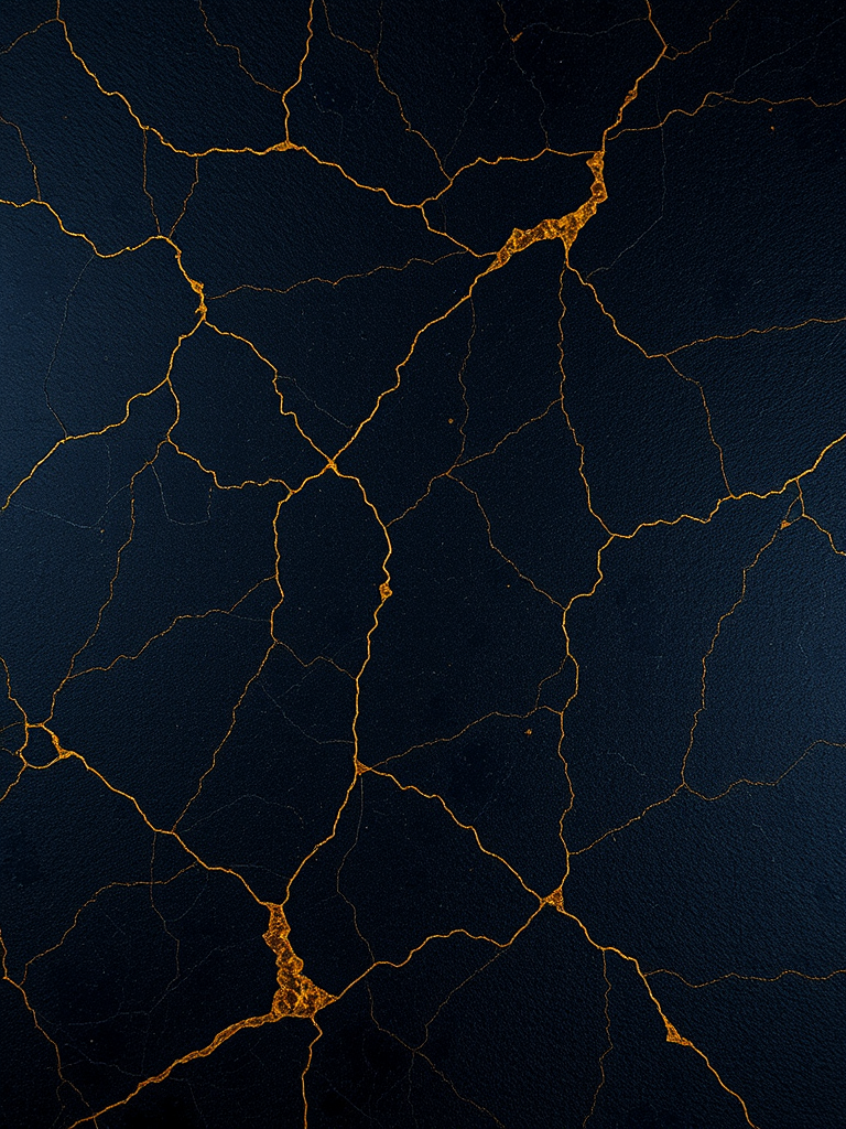create a high-resolution abstract image of a dark textured surface with golden veins, using a DSLR camera, 50mm lens, f/2.8 aperture, ISO 100, shutter speed 1/125s, taken from a top-down view to enhance depth and detail