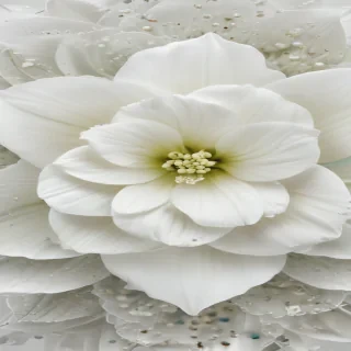 transparent white flower