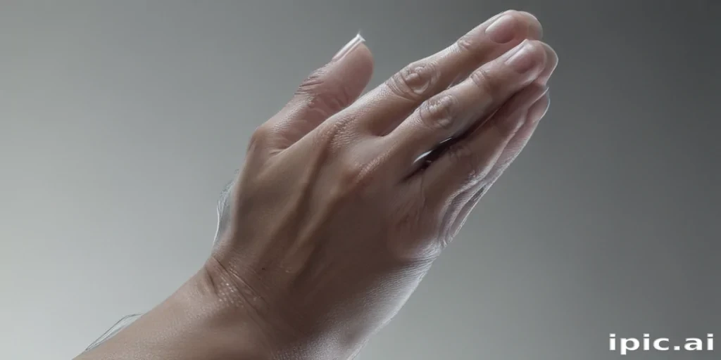 transparent praying hands
