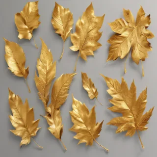 gold leaves png
