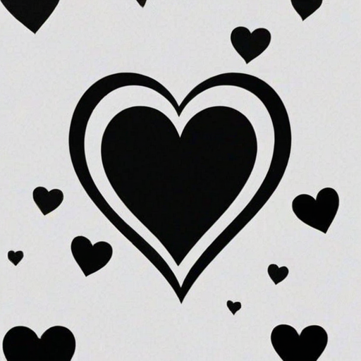 aesthetic black heart wallpaper