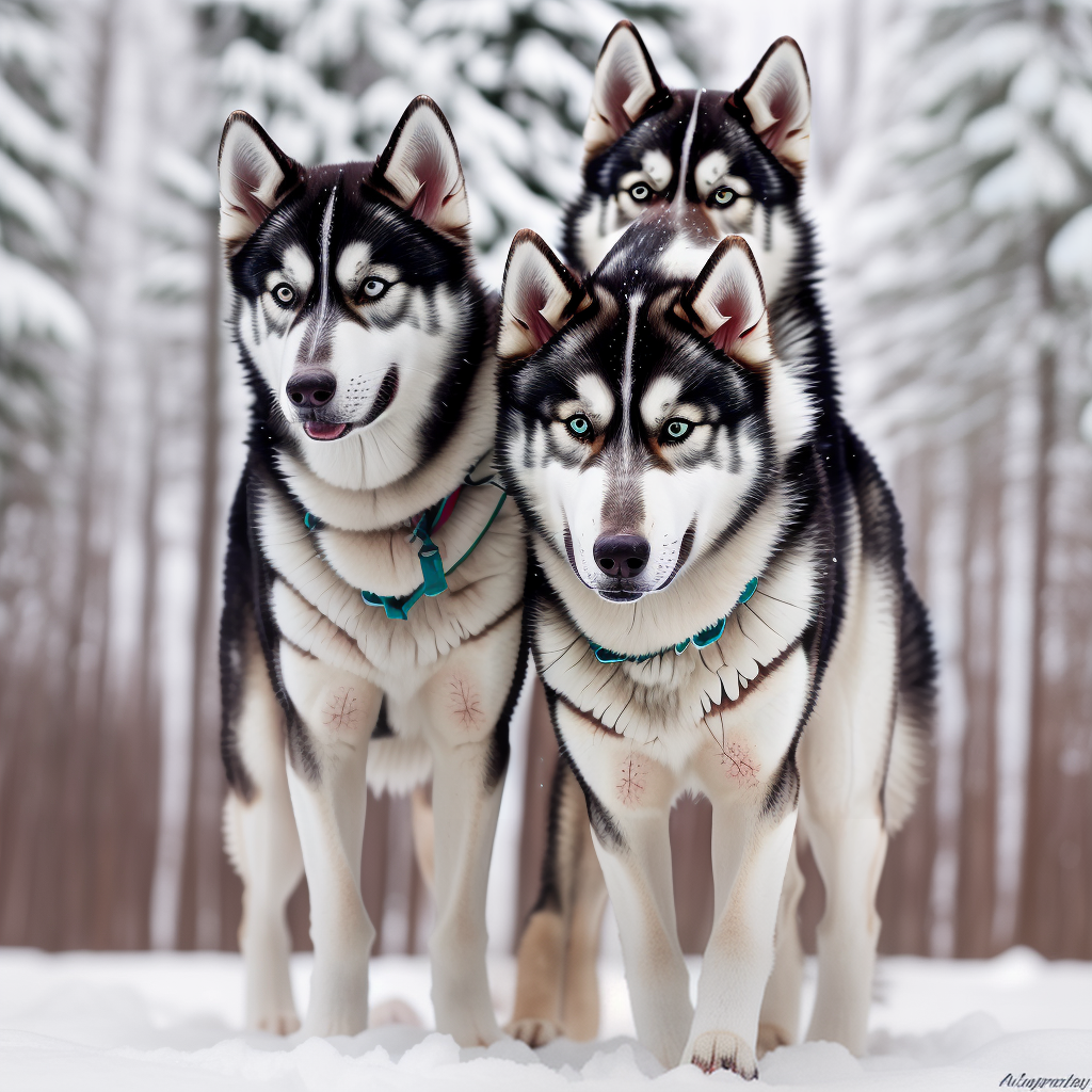 alaskan husky shepherd