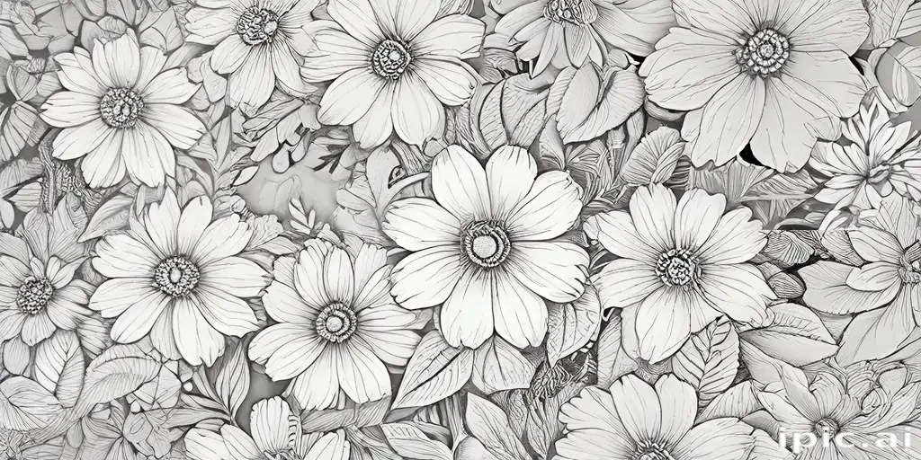 flower line art
