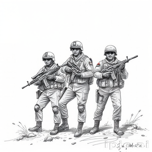 soldiers drawing