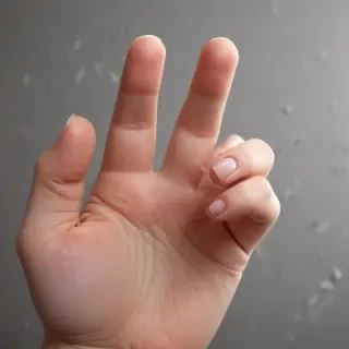 middle finger transparent