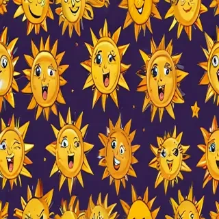 cartoon suns