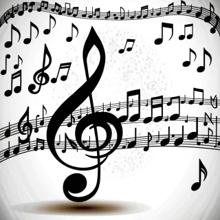 background music notes png