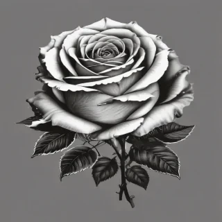 roses clipart black and white