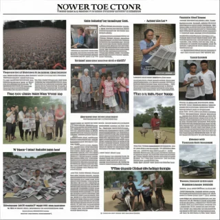 newspaper collage png