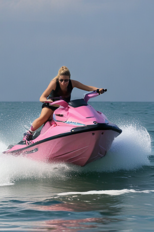pink jet ski