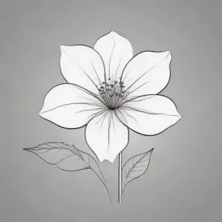 simple flower line art